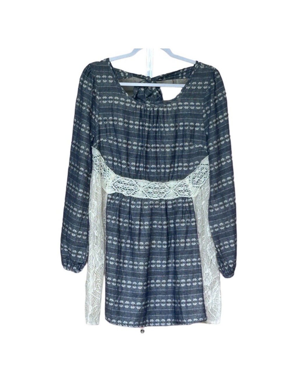 Ryu Boho Lace and Embroidery Long Sleeves Dress Size L